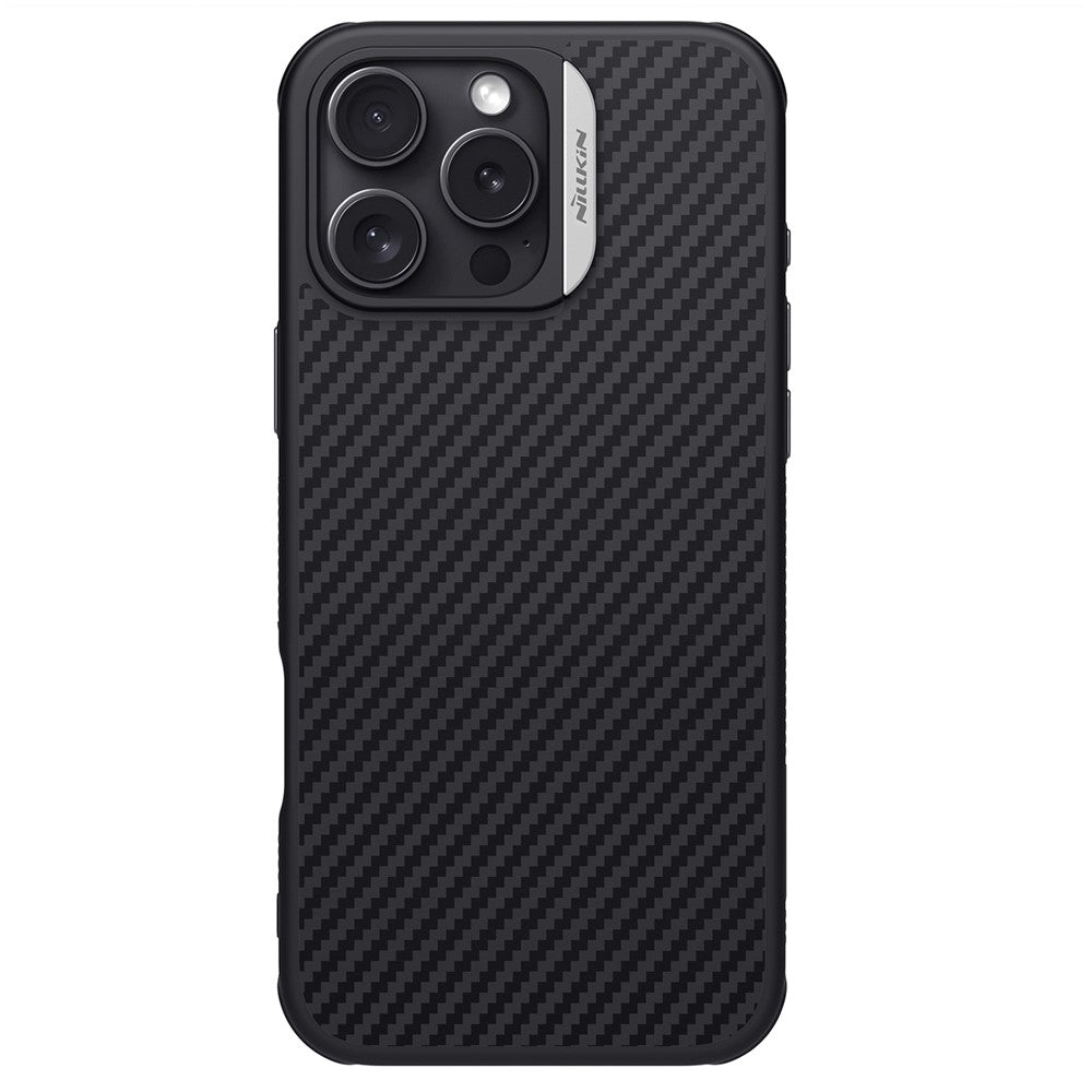 Nillkin Magnetic Case Carbon Fiber Texture TPU + PC Shockproof Phone Cover - For iPhone 16 Pro Max