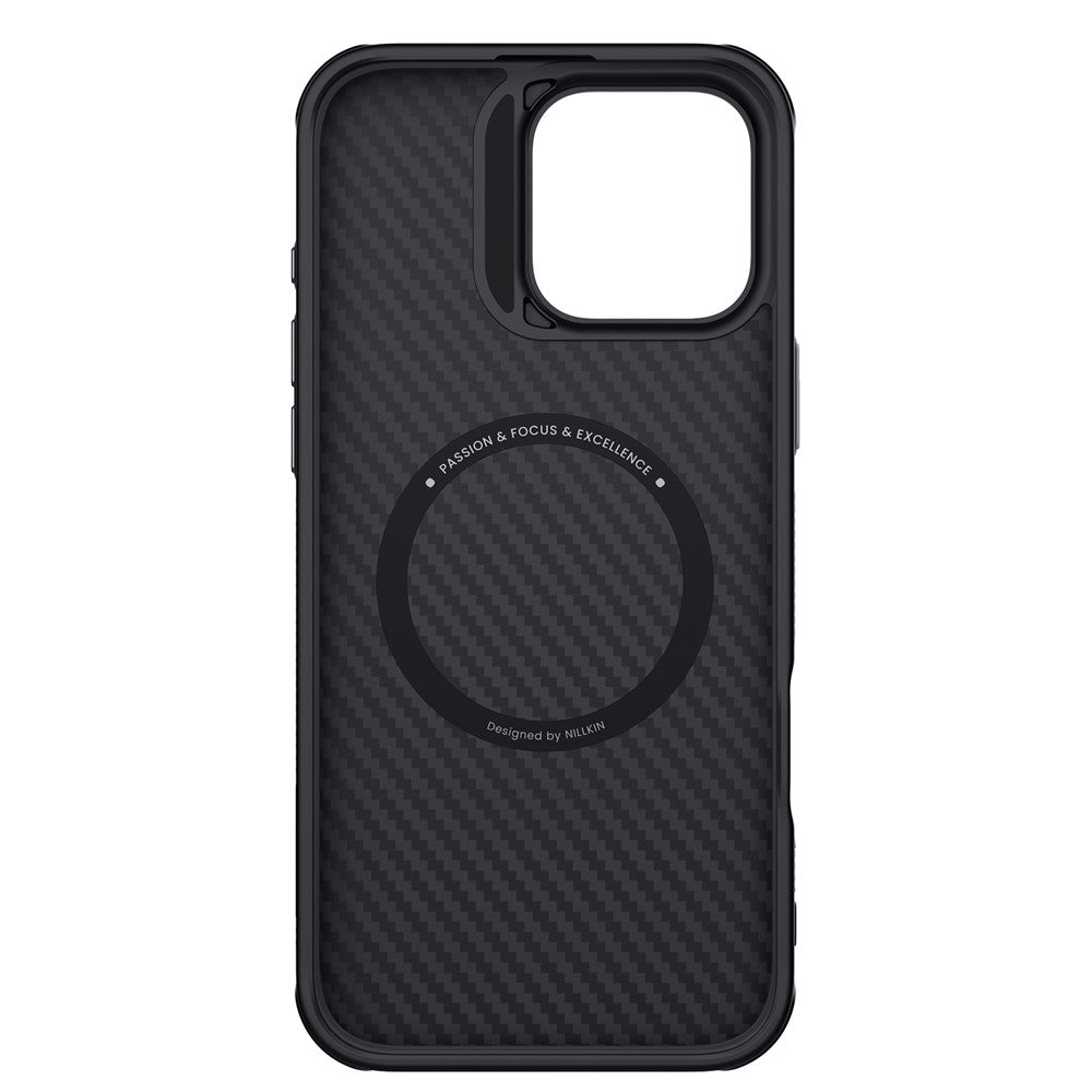 Nillkin Magnetic Case Carbon Fiber Texture TPU + PC Shockproof Phone Cover - For iPhone 16 Pro Max