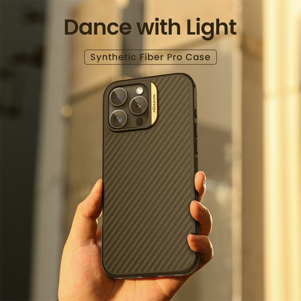 Nillkin Magnetic Case Carbon Fiber Texture TPU + PC Shockproof Phone Cover - For iPhone 16 Pro Max