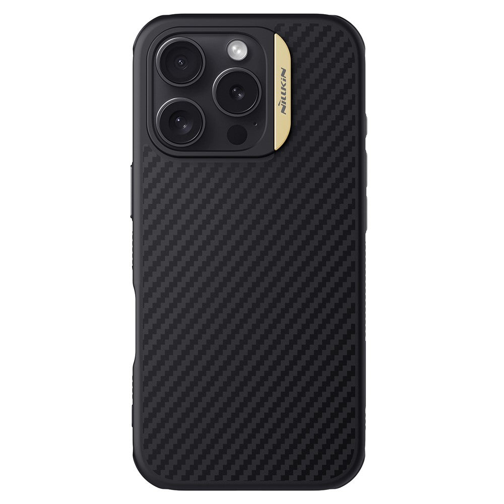 Nillkin Magnetic Case Carbon Fiber Texture TPU + PC Shockproof Phone Cover - For iPhone 16 Pro