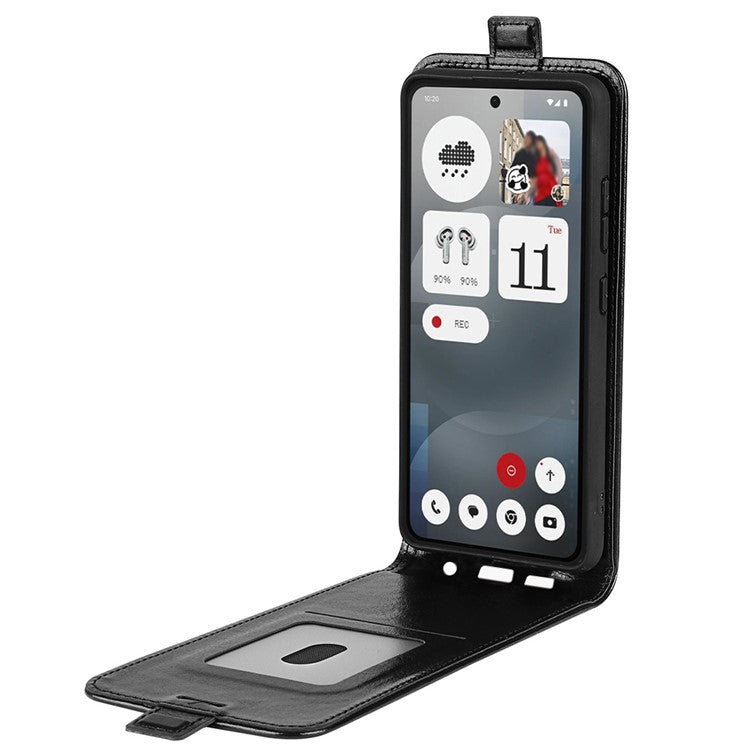 Case with Card Slots Vertical Flip PU Leather Phone Cover - For Nothing Phone (3a)