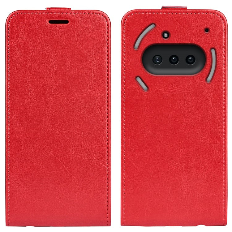 Case with Card Slots Vertical Flip PU Leather Phone Cover - For Nothing Phone (3a)