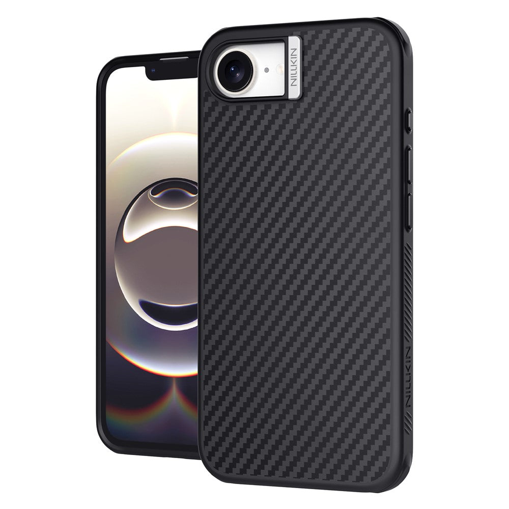 Nillkin Magnetic Case Carbon Fiber Texture TPU + PC Shockproof Phone Cover - For iPhone 16e