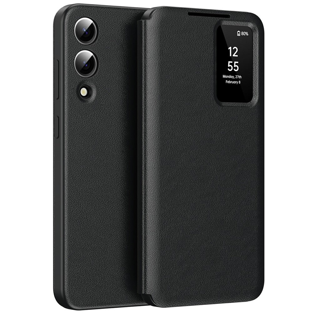 View Window PU Leather Wallet Case - For Samsung Galaxy S25 Edge