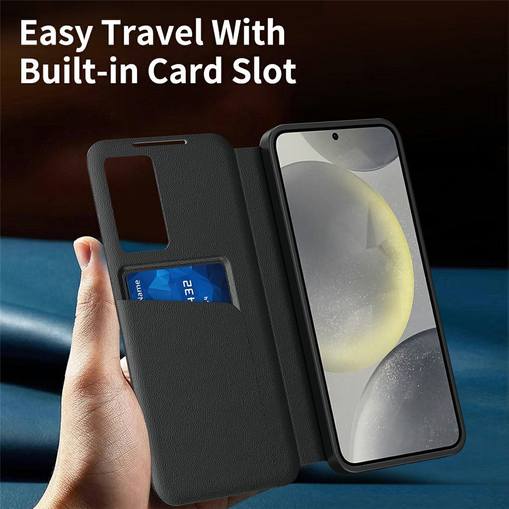 View Window PU Leather Wallet Case - For Samsung Galaxy S25 Edge