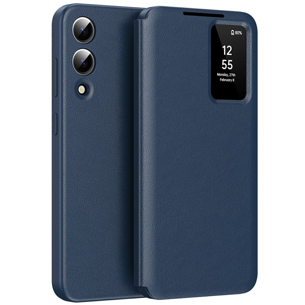 View Window PU Leather Wallet Case - For Samsung Galaxy S25 Edge