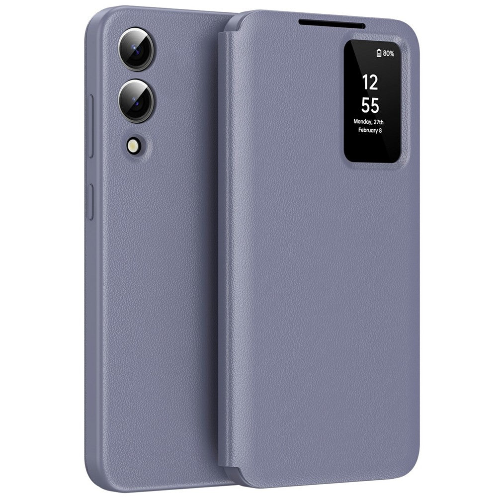 View Window PU Leather Wallet Case - For Samsung Galaxy S25 Edge