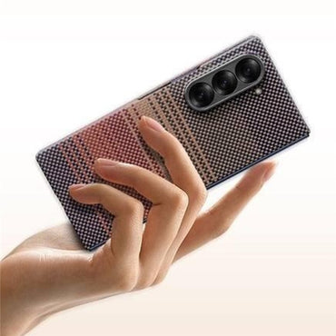 Gradient Aramid Fiber MagSafe Case Phone Cover with Metal Lens Frame - For Samsung Galaxy Fold6