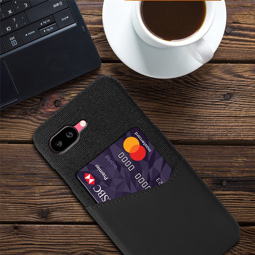 PU Leather Cloth Texture Hard PC Case with Card Slot - For Google Pixel 9a