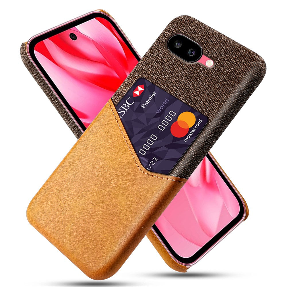 PU Leather Cloth Texture Hard PC Case with Card Slot - For Google Pixel 9a