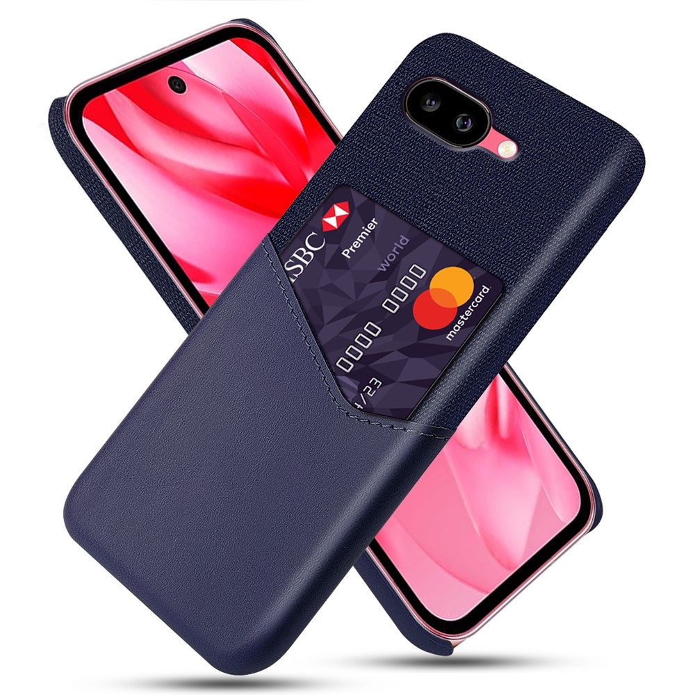 PU Leather Cloth Texture Hard PC Case with Card Slot - For Google Pixel 9a