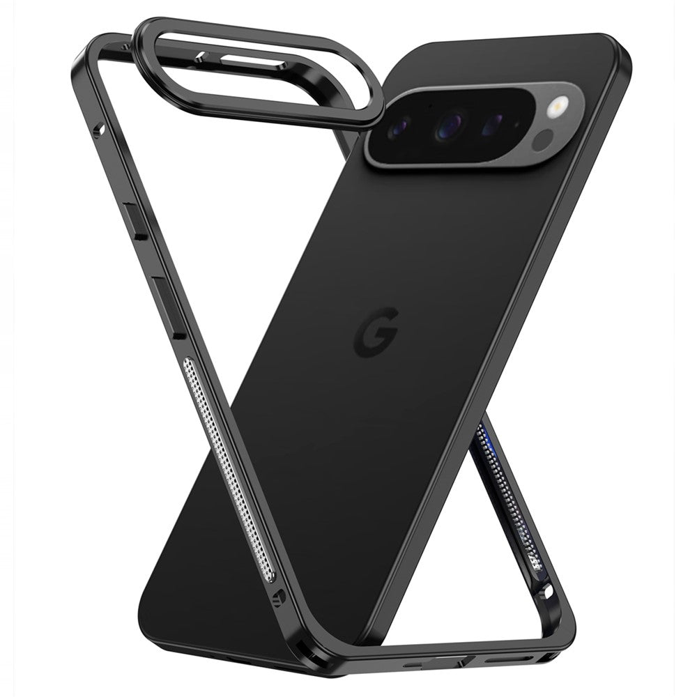 Metal Frame Bumper Case with Lens Protector - For Google Pixel 9 Pro XL