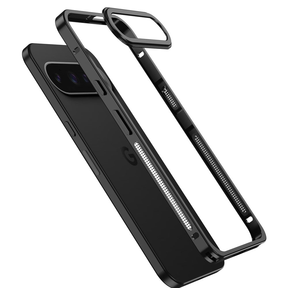 Metal Frame Bumper Case with Lens Protector - For Google Pixel 9 Pro XL