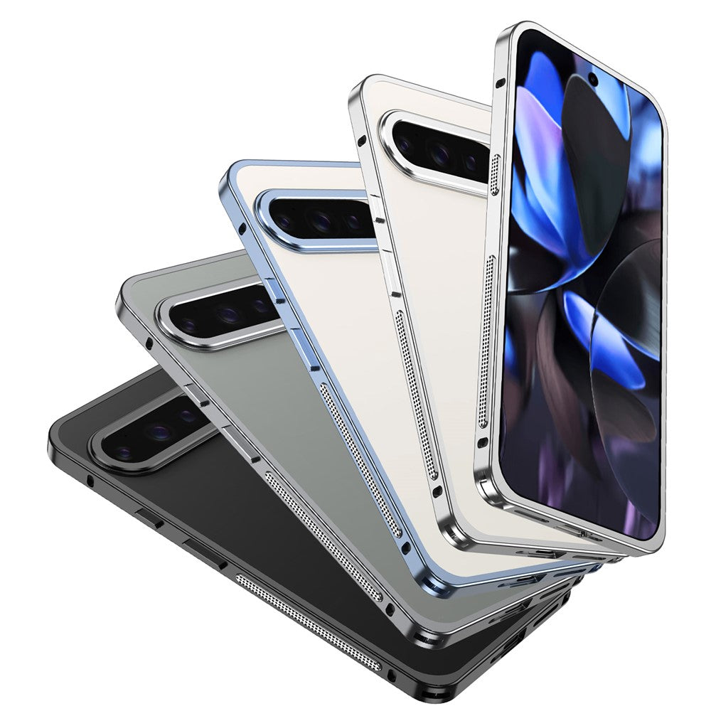 Metal Frame Bumper Case with Lens Protector - For Google Pixel 9 Pro XL