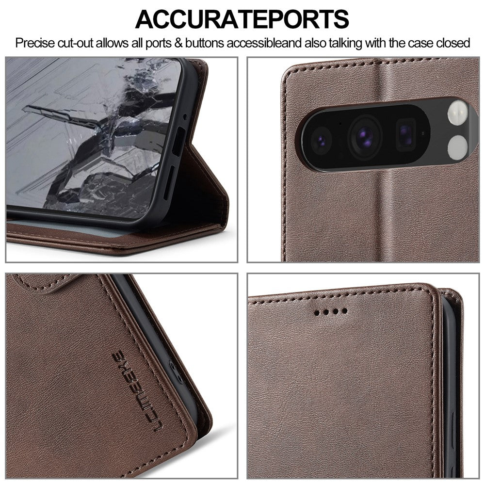 LC.IMEEKE Calf Texture PU Leather Wallet Case - For Google Pixel 10 Pro XL
