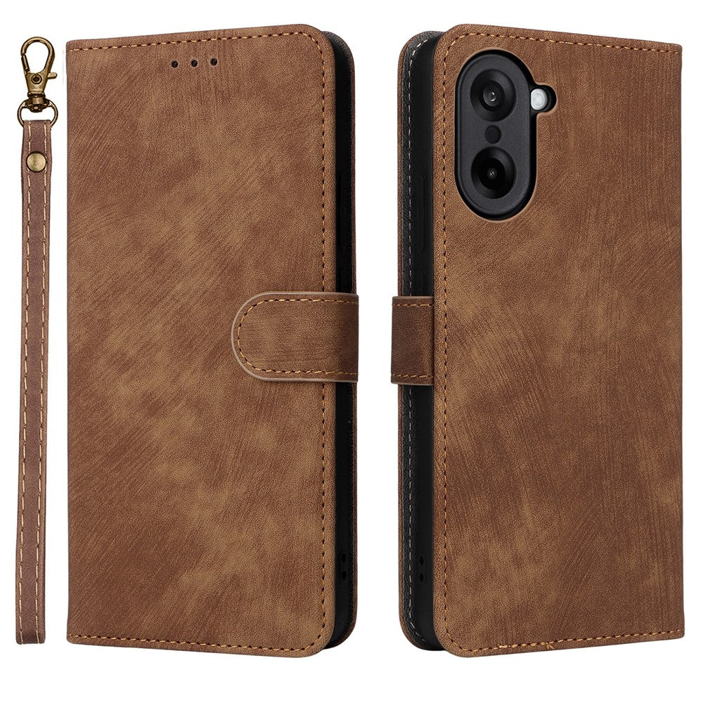 Wallet RFID Blocking PU Leather Cover with Strap - For OnePlus Nord CE5 / Ace 5 Racing