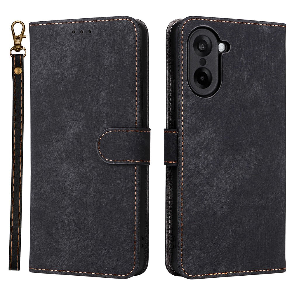 Wallet RFID Blocking PU Leather Cover with Strap - For OnePlus Nord CE5 / Ace 5 Racing
