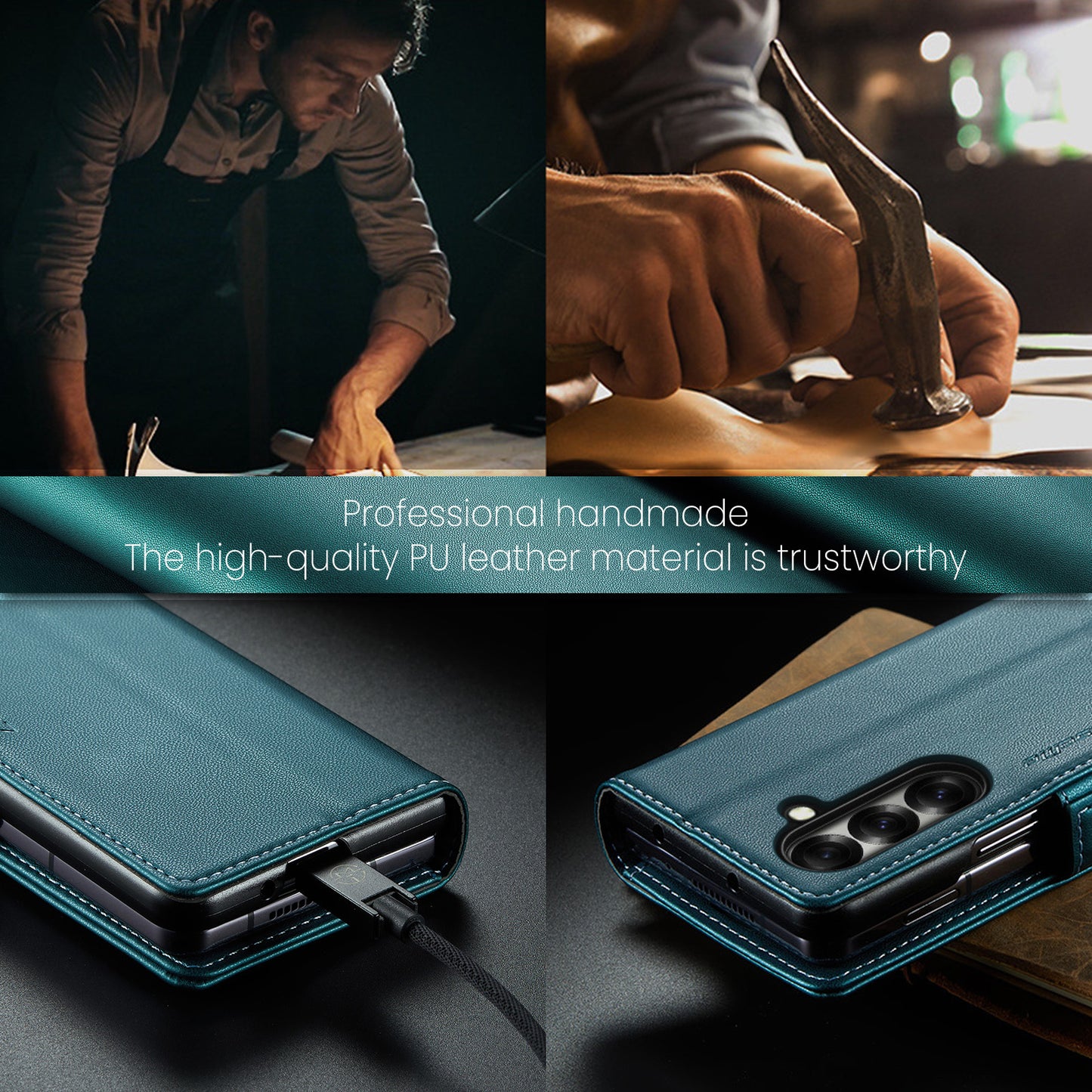 CaseMe 023 Series RFID Blocking PU Leather Wallet Case - For Samsung Galaxy Z Fold7