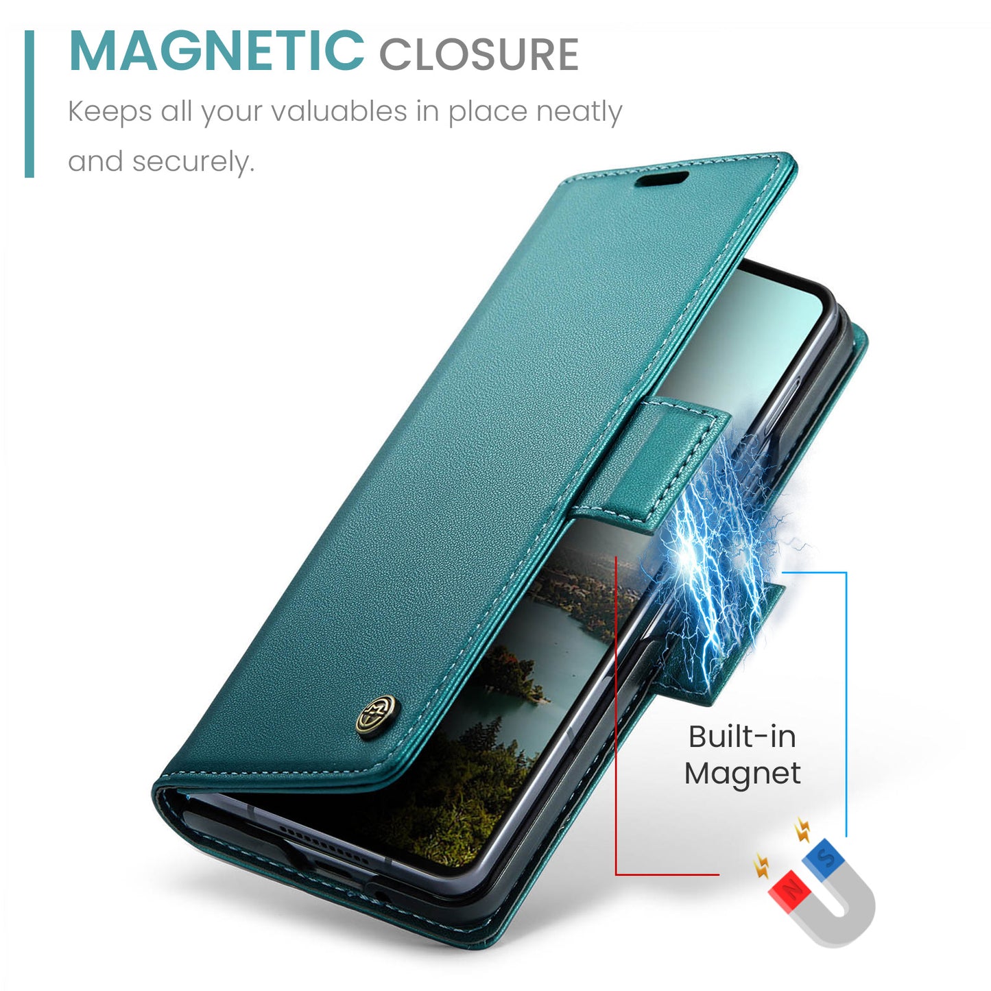 CaseMe 023 Series RFID Blocking PU Leather Wallet Case - For Samsung Galaxy Z Fold7