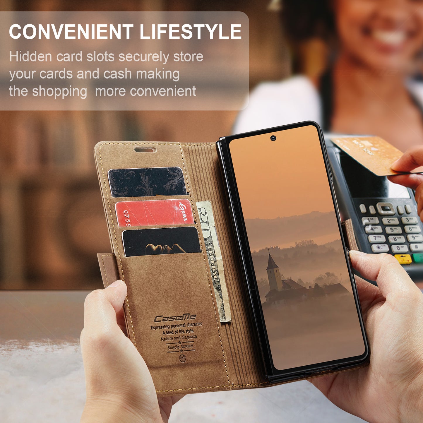 CaseMe 013 Series PU Leather Wallet Case - For Samsung Galaxy Z Fold7