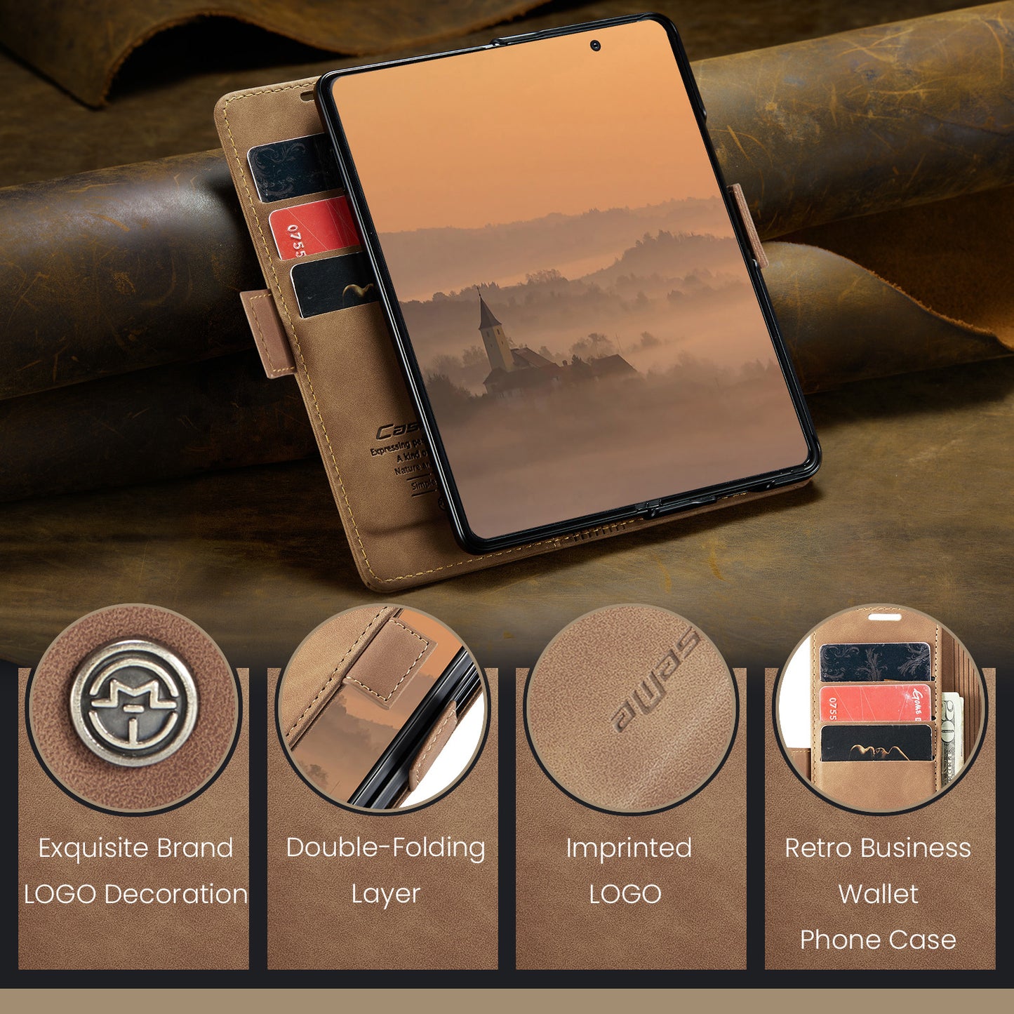 CaseMe 013 Series PU Leather Wallet Case - For Samsung Galaxy Z Fold7