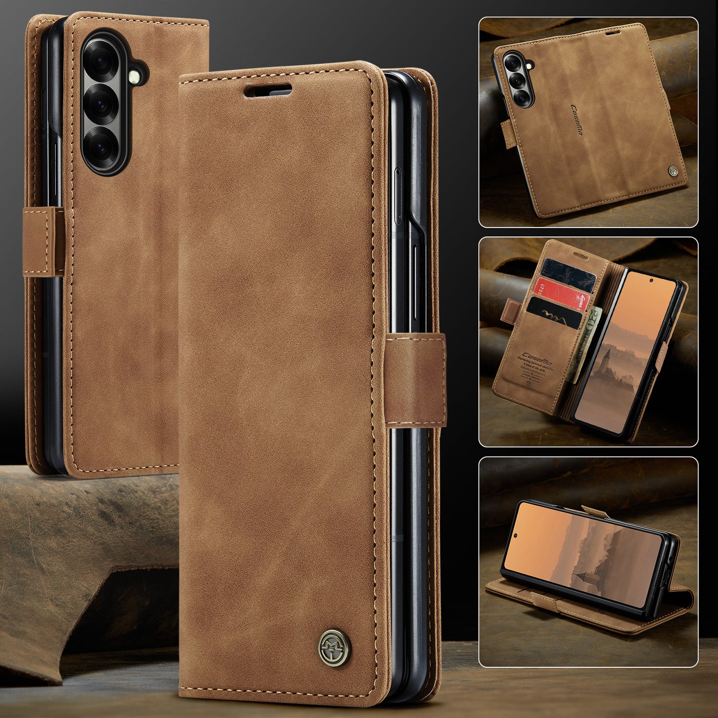 CaseMe 013 Series PU Leather Wallet Case - For Samsung Galaxy Z Fold7