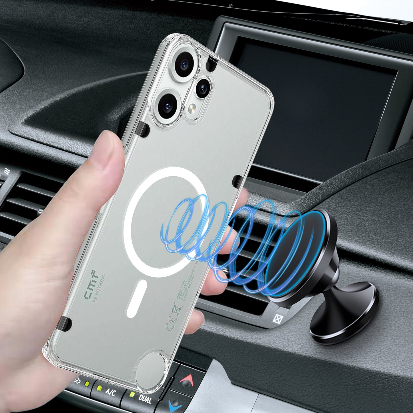 TPU + Acrylic Clear Case Compatible with MagSafe - For Nothing CMF Phone 2 Pro