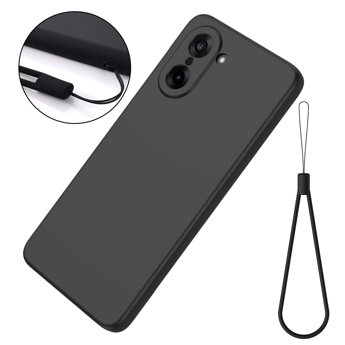 Liquid Silicone Case with Hand Strap - For OnePlus Nord CE5