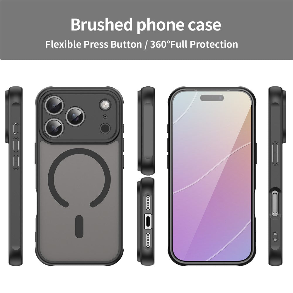 PC + TPU Matte Case Compatible with MagSafe - For iPhone 17 Pro
