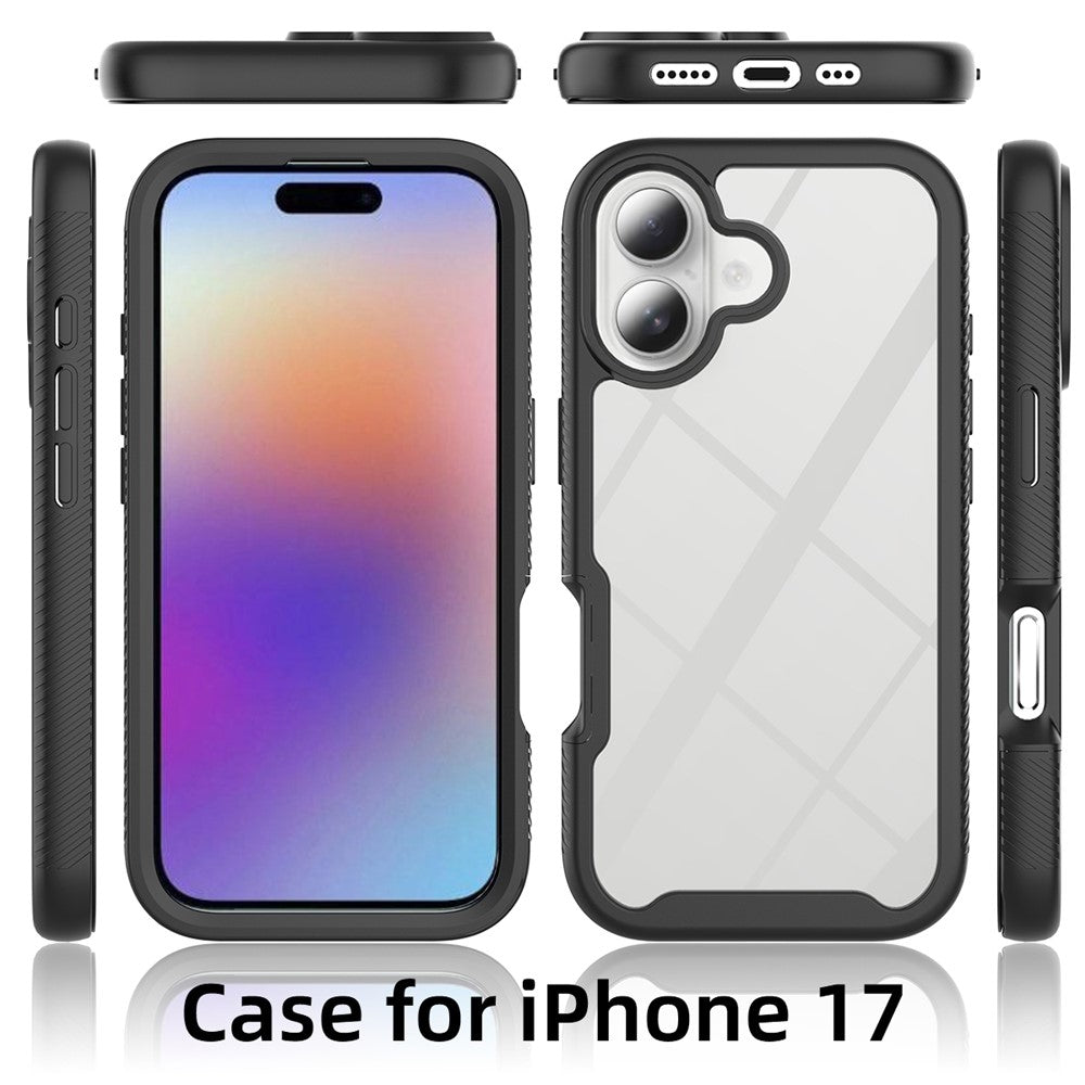 Front & Back PC + TPU Clear Case - For iPhone 17