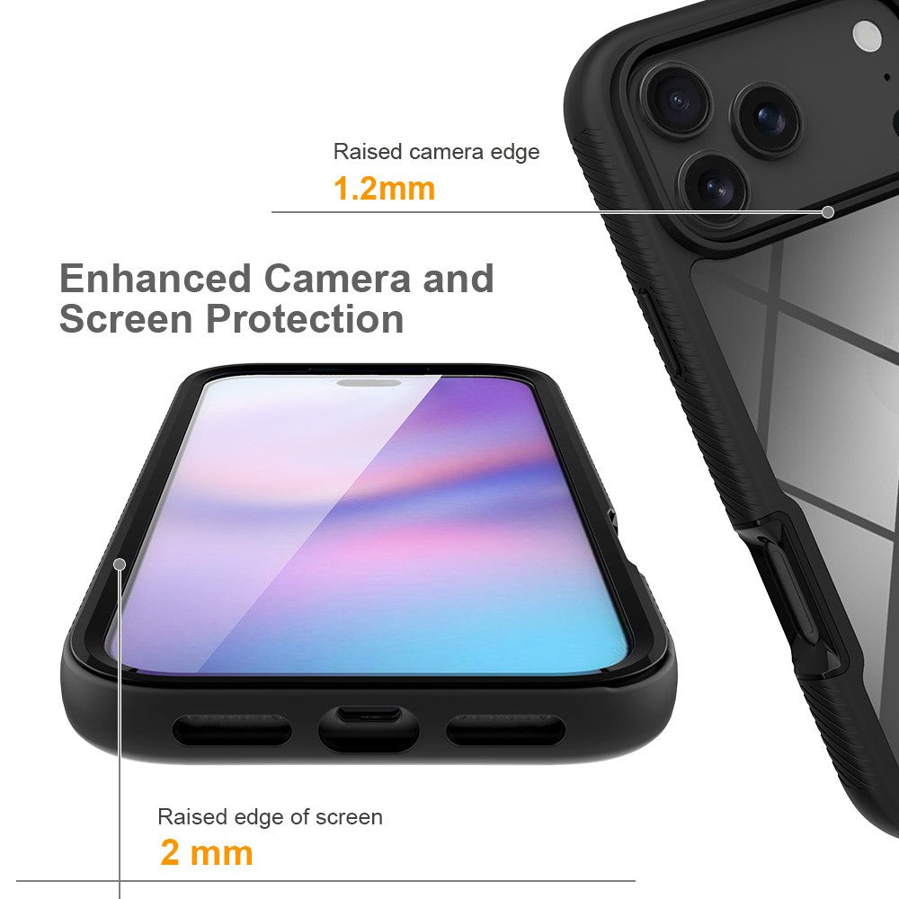 Front & Back PC + TPU Clear Case - For iPhone 17 Pro Max