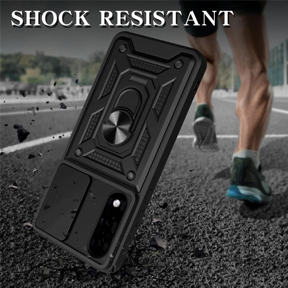 PC + TPU Case with Slide Camera Lid Kickstand Phone Cover - For OnePlus Nord 5