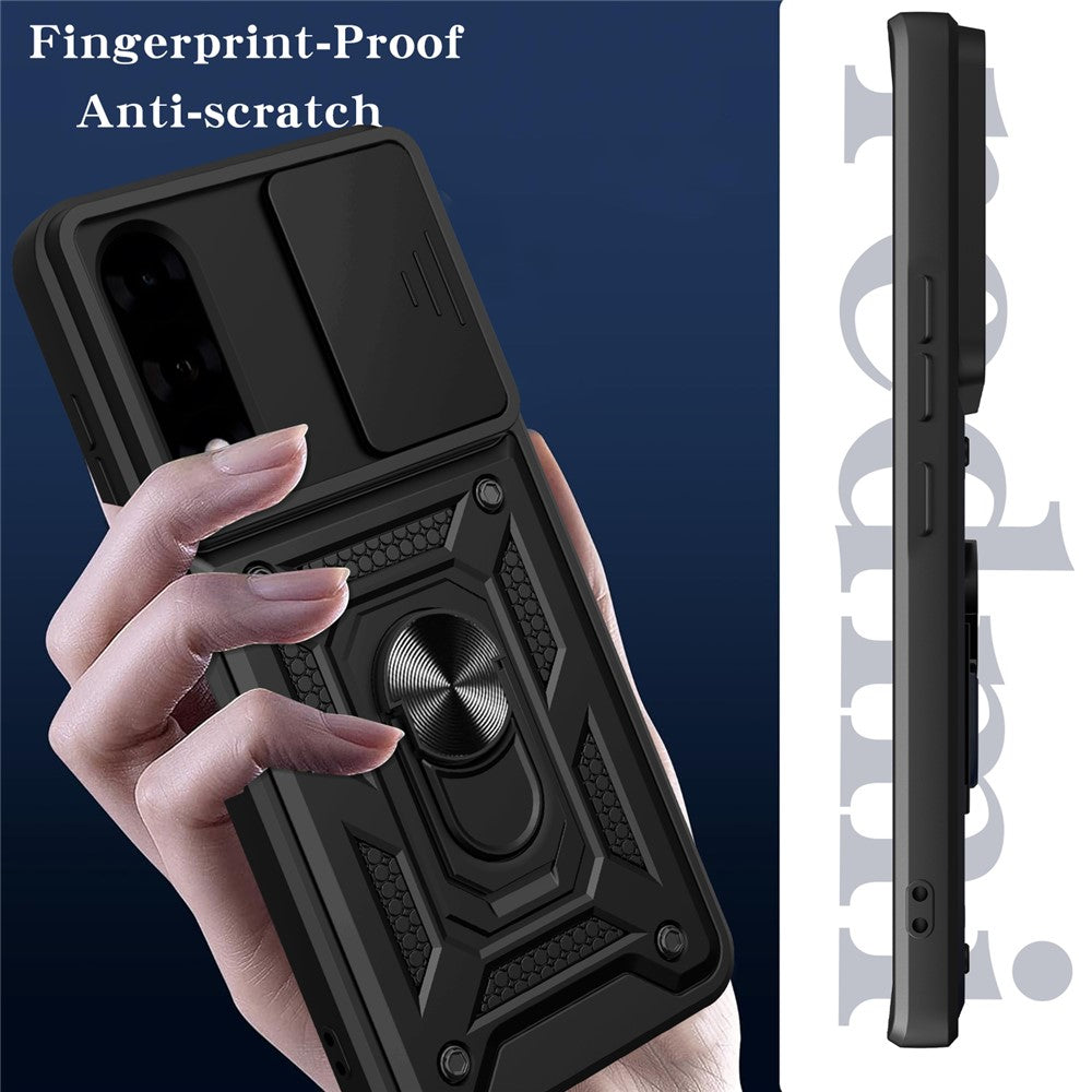 PC + TPU Case with Slide Camera Lid Kickstand Phone Cover - For OnePlus Nord 5