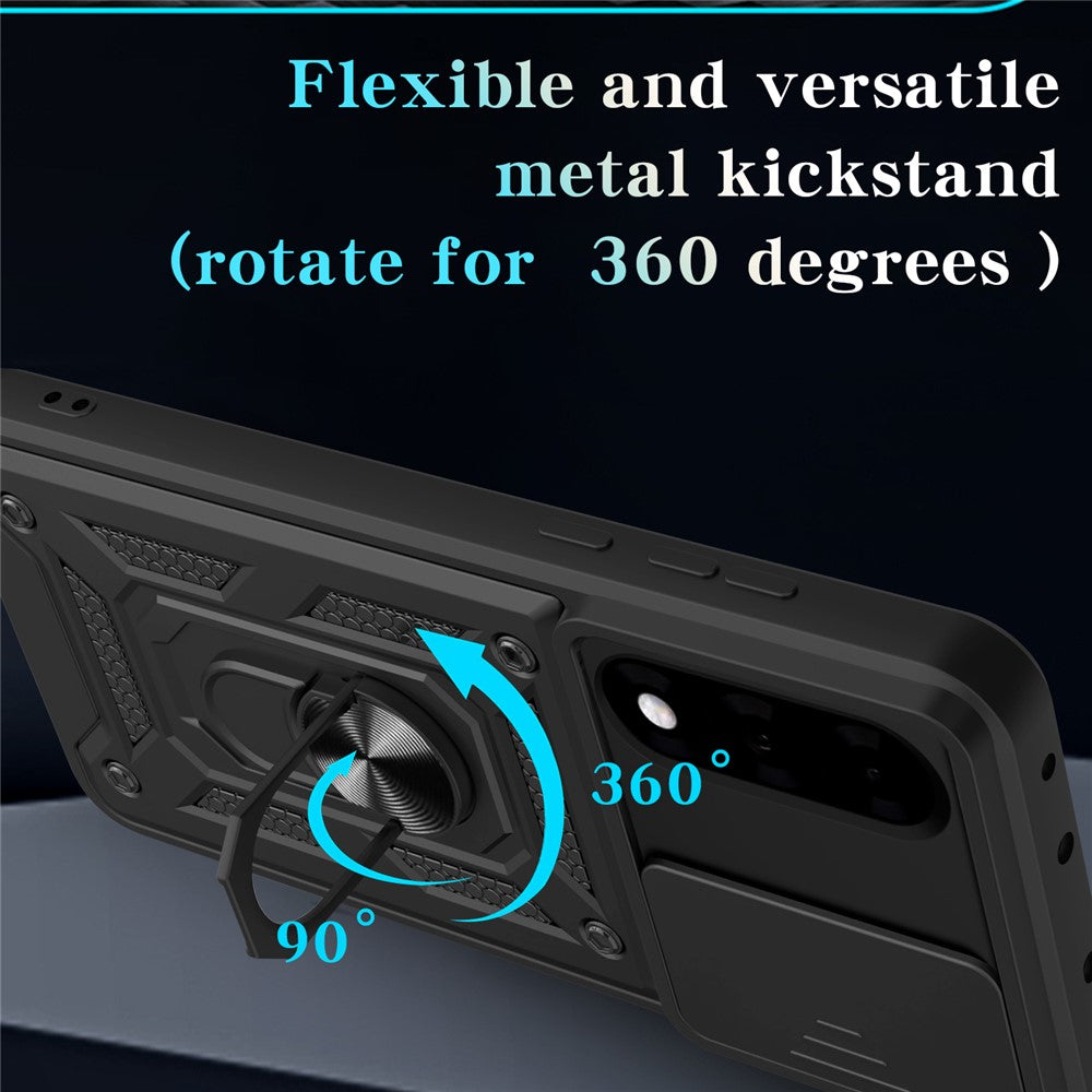 PC + TPU Case with Slide Camera Lid Kickstand Phone Cover - For OnePlus Nord 5