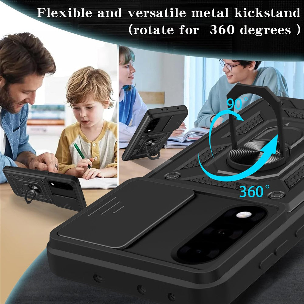 PC + TPU Case with Slide Camera Lid Kickstand Phone Cover - For OnePlus Nord 5