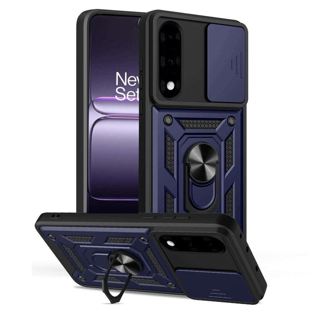 PC + TPU Case with Slide Camera Lid Kickstand Phone Cover - For OnePlus Nord 5