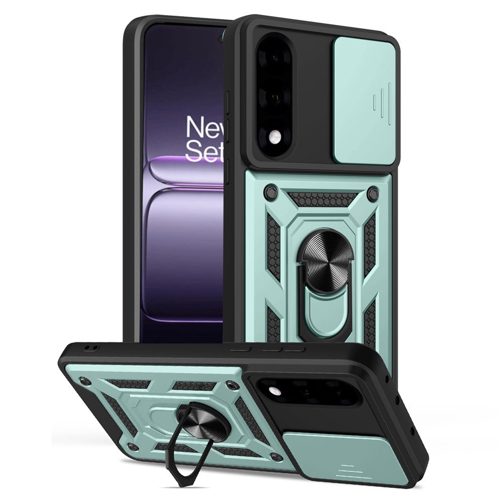 PC + TPU Case with Slide Camera Lid Kickstand Phone Cover - For OnePlus Nord 5