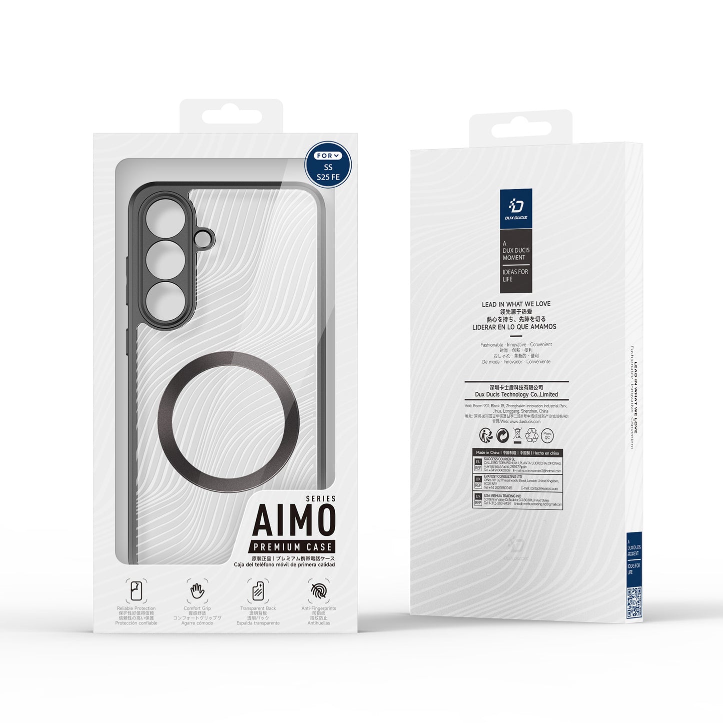 Dux Ducis Aimo Series Compatible with MagSafe PC+TPU Slim Cover (REACH Certification) - For Samsung Galaxy S25 FE