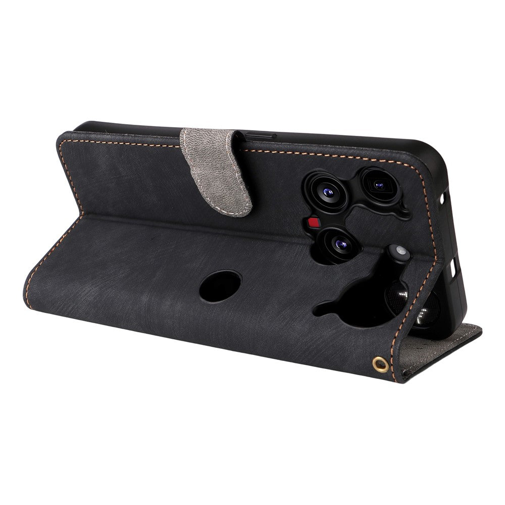 Wallet RFID Blocking PU Leather Phone Case Cover Stand with Strap - For Nothing Phone (3)