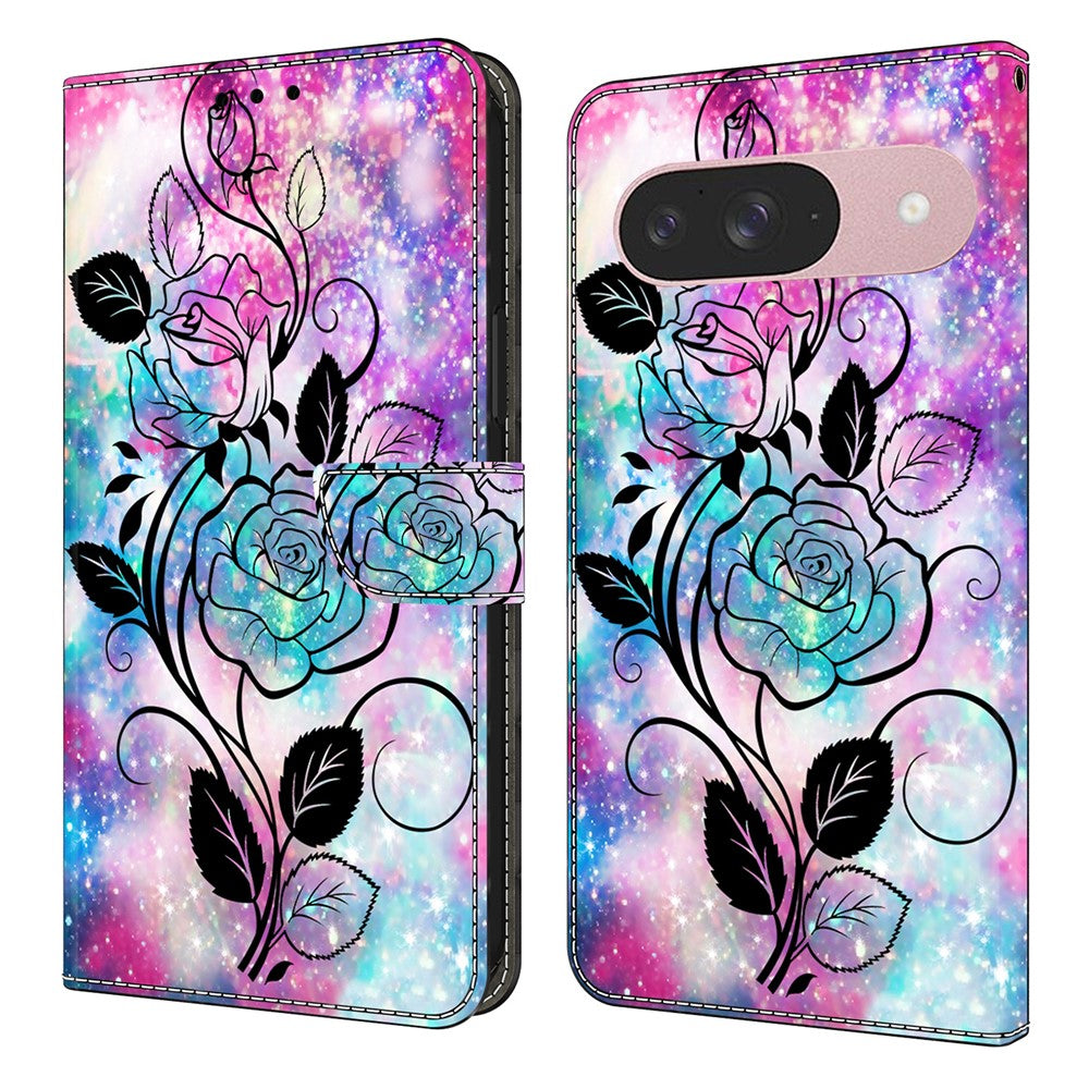 Pattern Printing PU Leather Wallet Case - For Google Pixel 10 Pro / 10