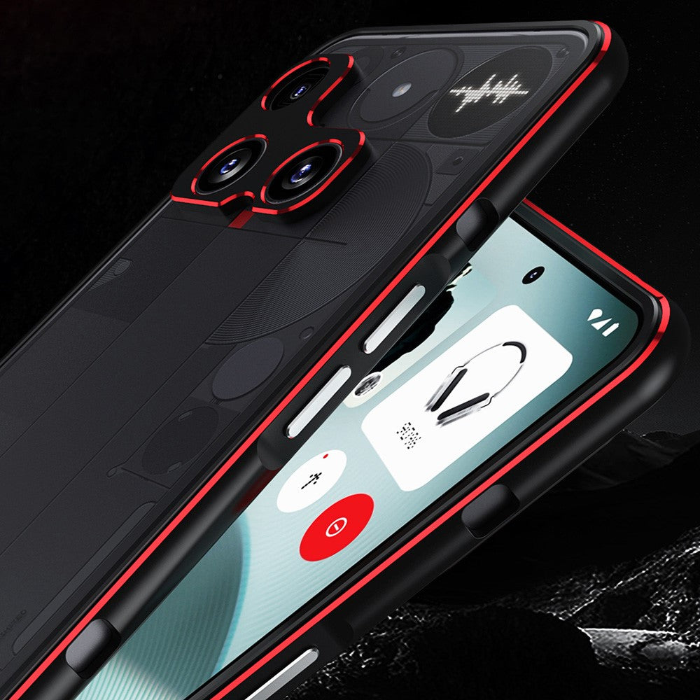 Metal Frame Bumper Case with Camera Lens Guard - For Nothing Phone (3)