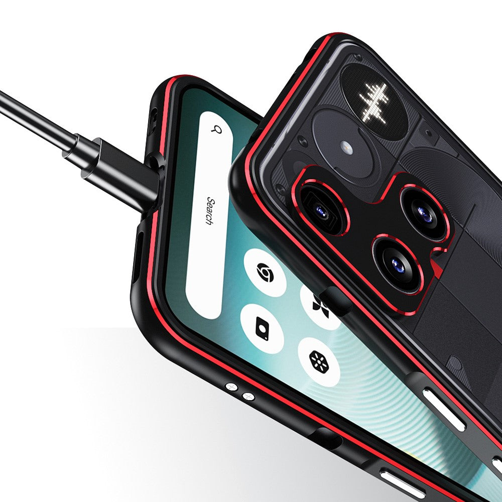 Metal Frame Bumper Case with Camera Lens Guard - For Nothing Phone (3)