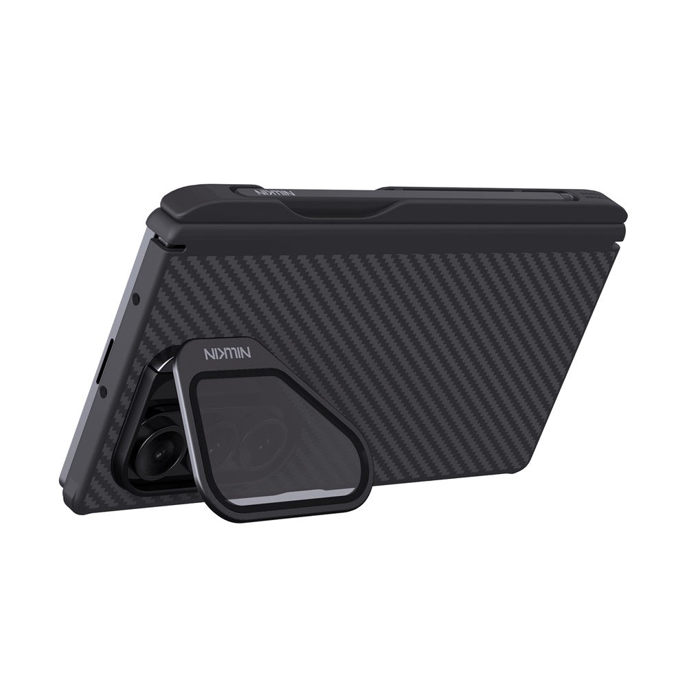 Nillkin CarboProp Magnetic Case Clear Black Lens Lid Aramid Fiber Phone Cover with Stylus Pen - For Samsung Galaxy Z Fold7