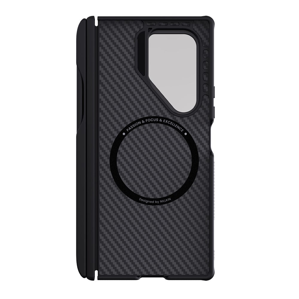 Nillkin CarboProp Magnetic Case Clear Black Lens Lid Aramid Fiber Phone Cover with Stylus Pen - For Samsung Galaxy Z Fold7