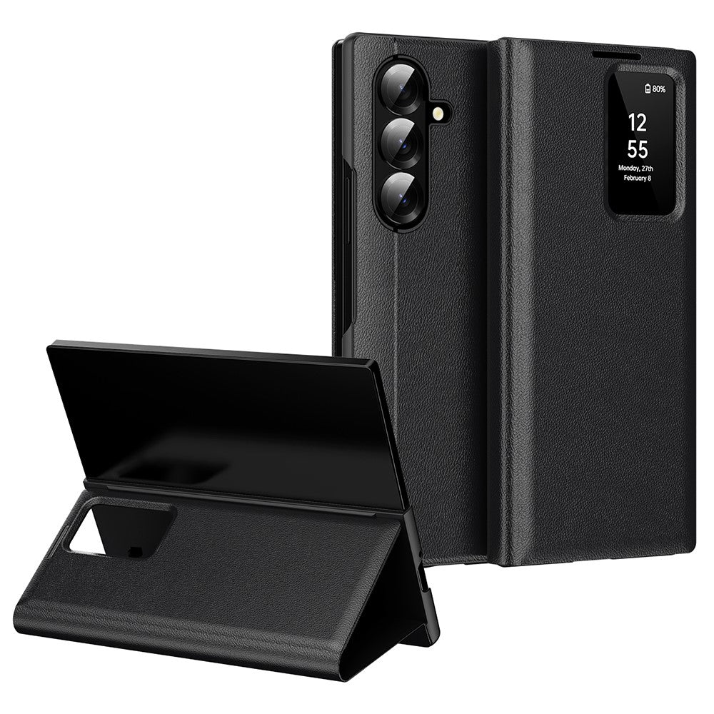 View Window PU Leather Wallet Case - For Samsung Galaxy Z Fold7