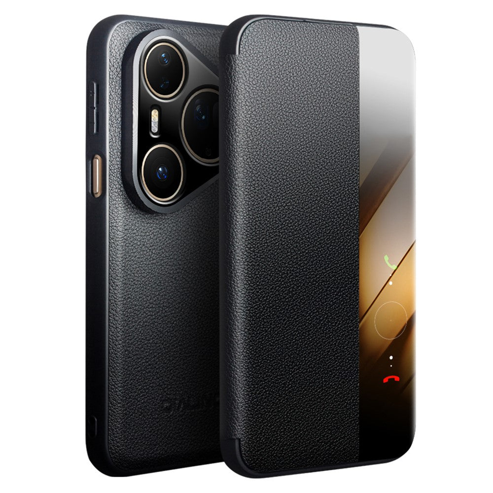 Qialino Genuine Cow Leather Window View Full Wallet Case - For Huawei Pura 80