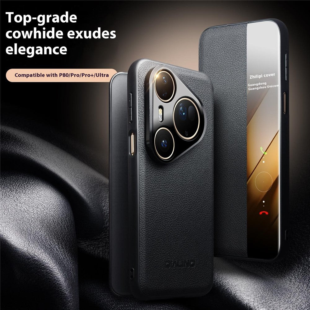 Qialino Genuine Cow Leather Window View Full Wallet Case - For Huawei Pura 80