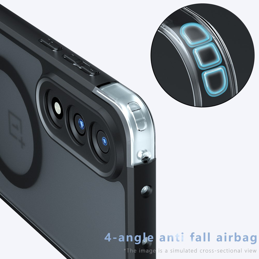 TPU + PC Matte Black Case Compatible with MagSafe - For OnePlus Nord 5 / Ace 5 Ultra