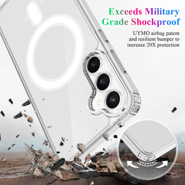 TPU + Acrylic Clear Phone Case Compatible with MagSafe - For Samsung Galaxy S25 FE