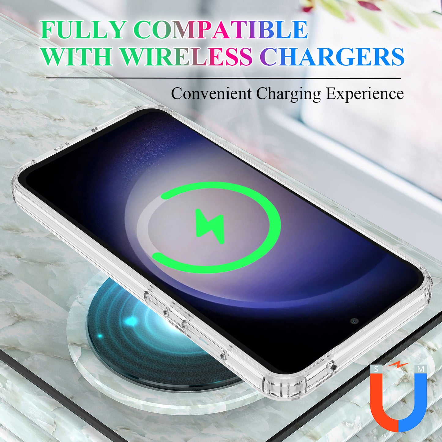 TPU + Acrylic Clear Phone Case Compatible with MagSafe - For Samsung Galaxy S25 FE